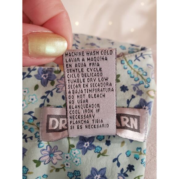 Vtg Dressbarn 90s Y2K Ditsy Floral Sheath Dress Size 8 Cottage Modest Blue Zip - Picture 9 of 13